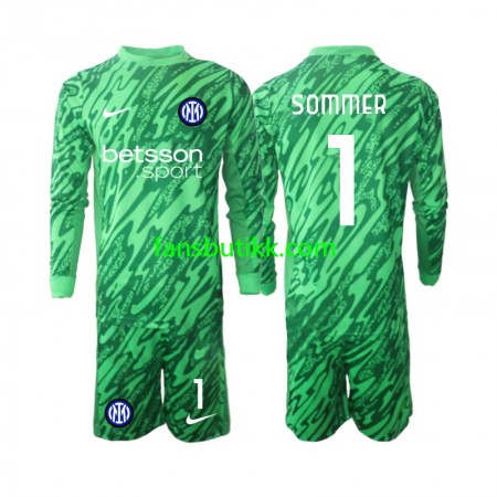 Fotballdrakt Inter Milan Yann Sommer 1 Keeper Barn Hjemmetrøye 2024-2025 Langermet